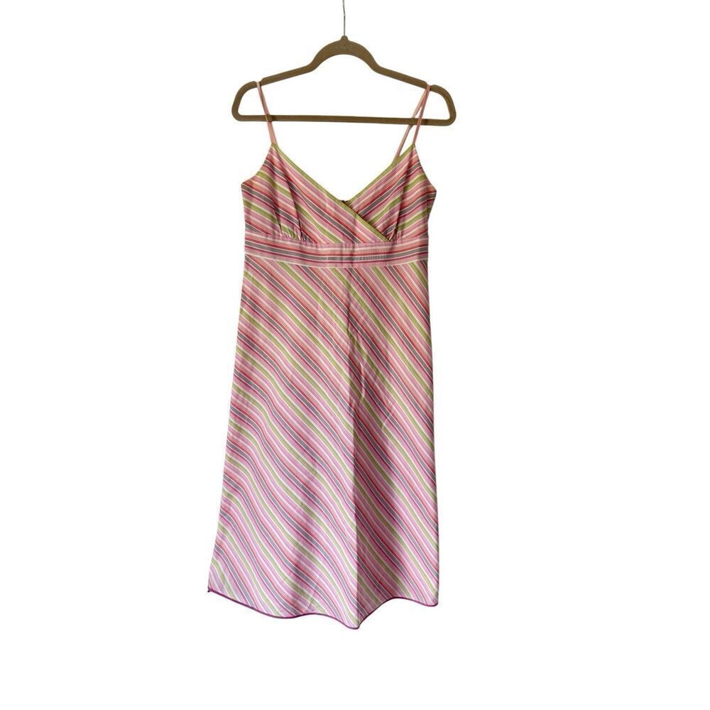 J. Crew Womens Multicolor Striped Spaghetti Strap Empire Waist Sundress Size 6